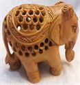 Picture of Wooden Elephant - 3 inches with net-like pores