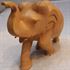 Picture of Wooden Plain Elephant in Salute Mode - 6 inches